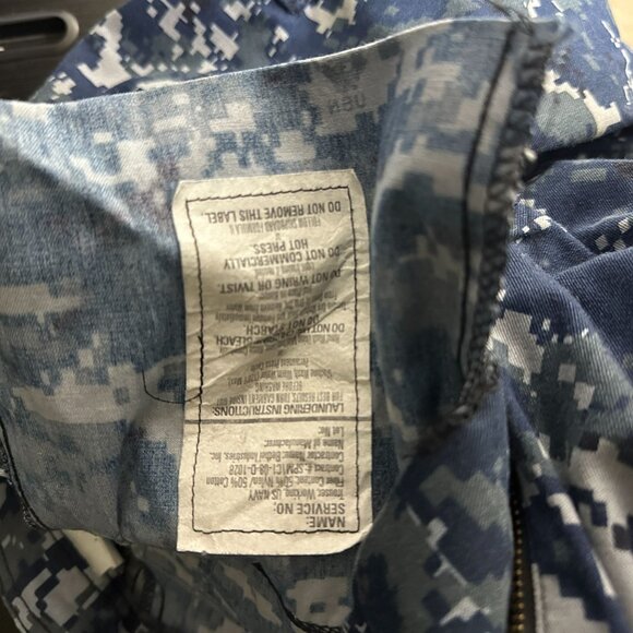 US Navy Military Camo Uniform Blue Digital Print USN Adjustable Cargo Pant Men S - Picture 4 of 13